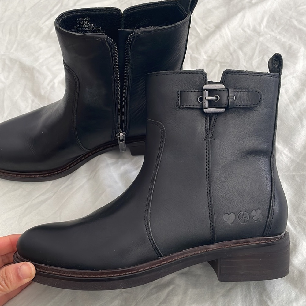 Lucky Brand Leather Boots, Size 5 M
